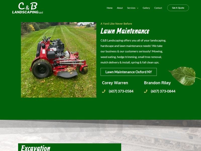 C&B Landscaping website design