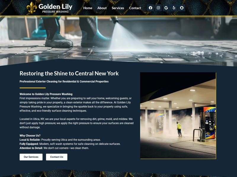 Golden Lily Pressure Washing website design