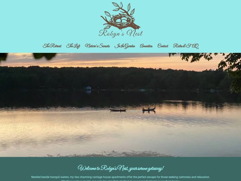 Robyn's Nest Rentals LLC website design