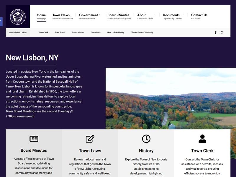 Town of New Lisbon, NY website